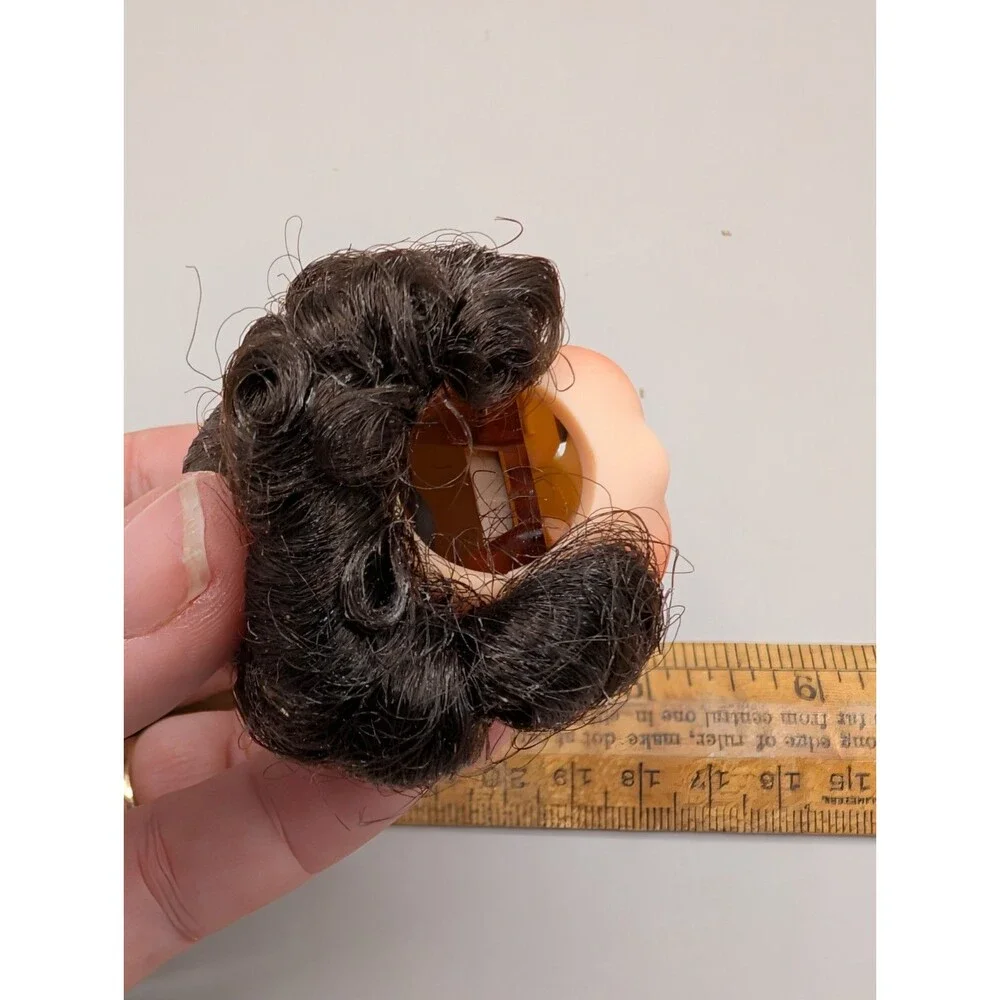 Vintage Madame Alexander  Doll head parts replacement black hair.
